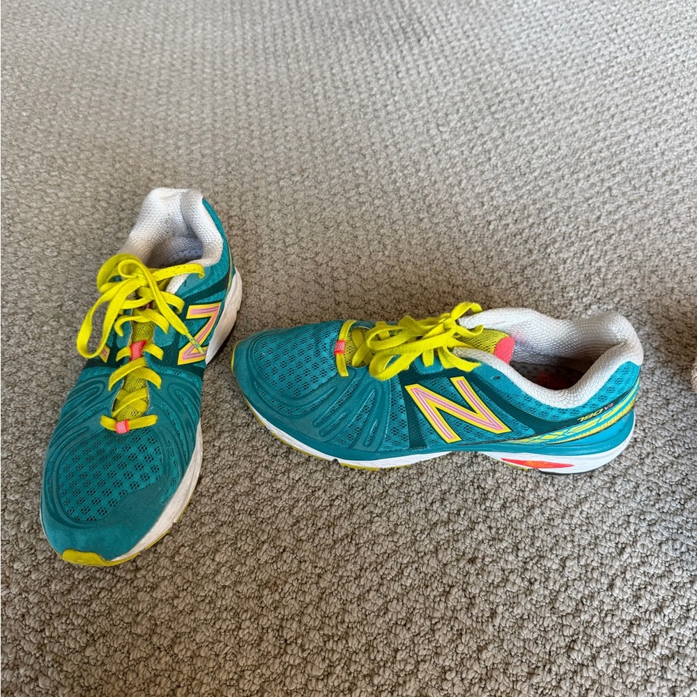 New Balance Teal and Yellow Athletic Shoes